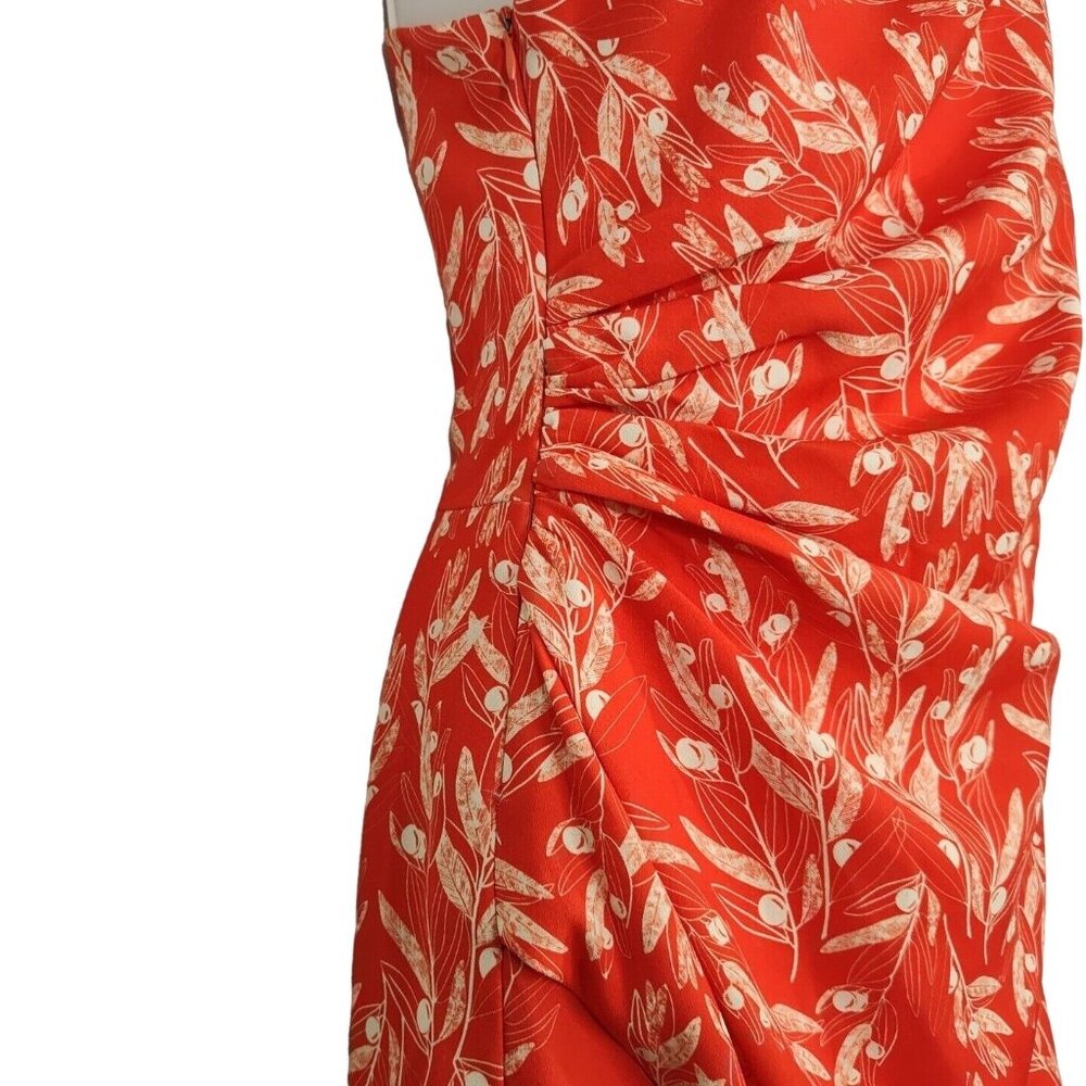 Alexia Admor Alessi Gown One Shoulder Dress Women Size 2 Orange Cocktail Party - Picture 6 of 10